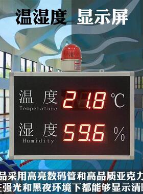 工业温湿度看板LED温度显示屏RS485模拟量通讯4-20mA室内单色定制