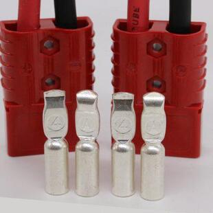 防冻安德森插头带电线逆变连接器线叉车电瓶充电接头公母头软电u.