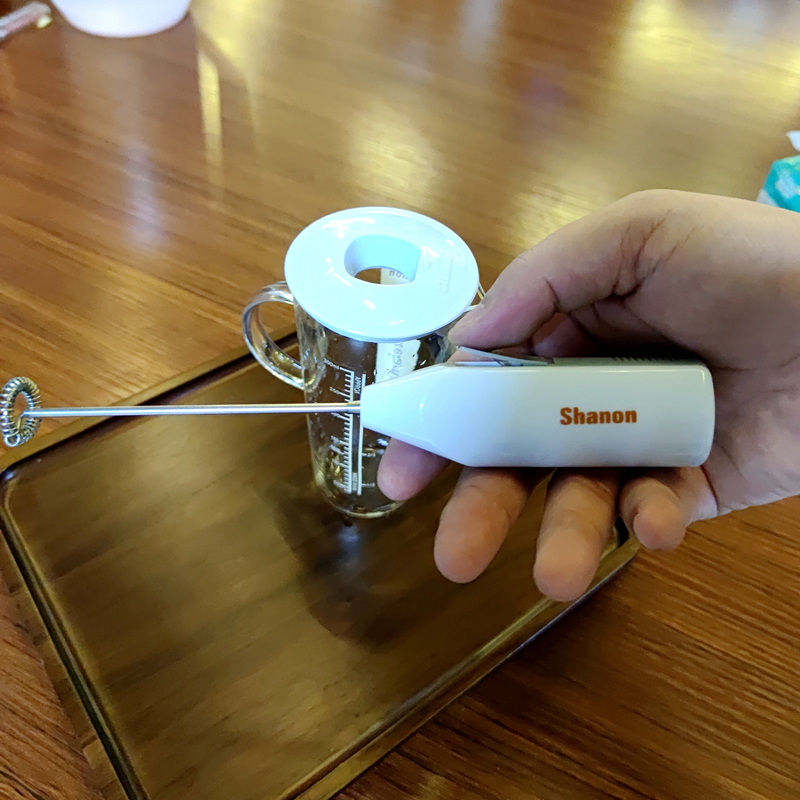 Shanon咖啡打奶泡器奶t泡机家用电动牛奶冷奶泡手持发泡器搅拌器