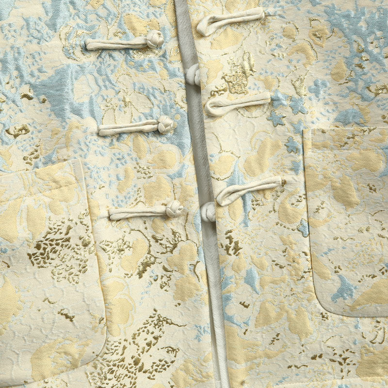 唐装男秋季新h品中国风男装复古中式改良盘扣立体提花外套男国潮