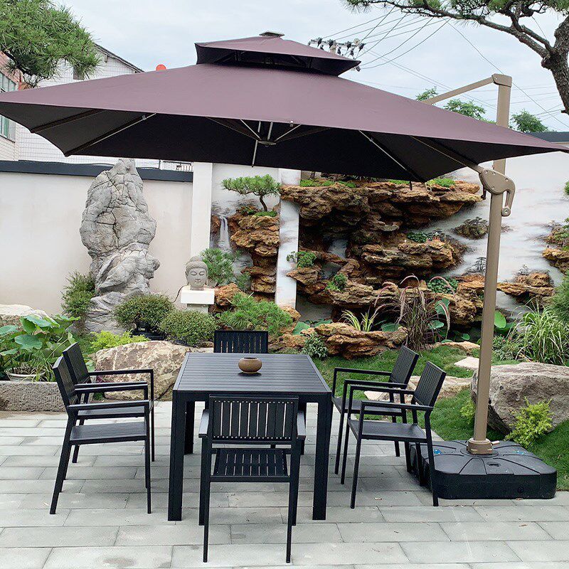 户外塑木桌椅庭院l防腐木室外休闲餐桌花园露天阳台咖啡厅套装组