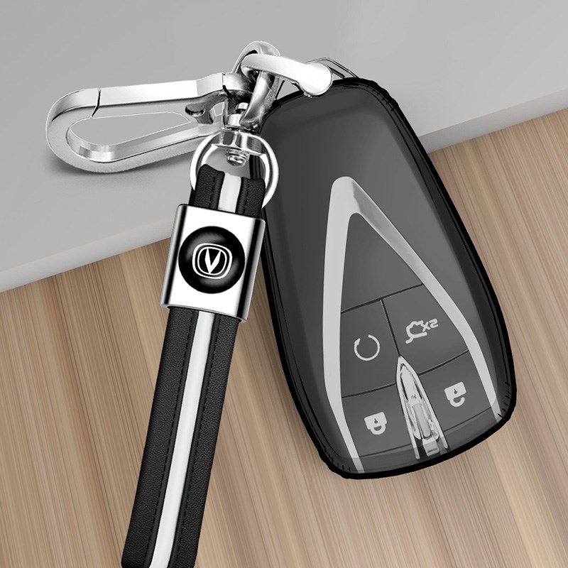 长安cs75plus钥匙套二代cs55逸动unik/v奔奔estar车扣全包透明壳