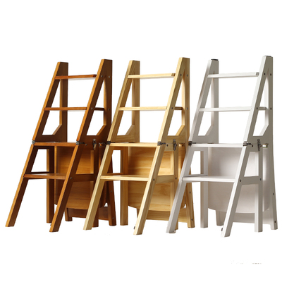实木可变形四步梯椅室内多功能家用折叠梯子椅子两用梯凳登高楼梯