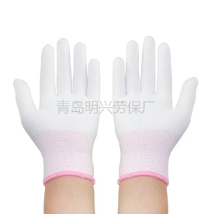 手套劳保工作尼龙丝线工作纯白手套弹力性开车防晒男女用 36双薄款