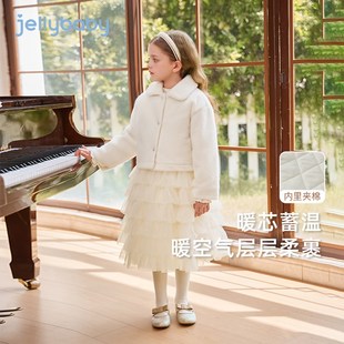 女童冬季连衣裙大童加绒裙子套装宝宝甜美两件套2025新款宝宝冬装