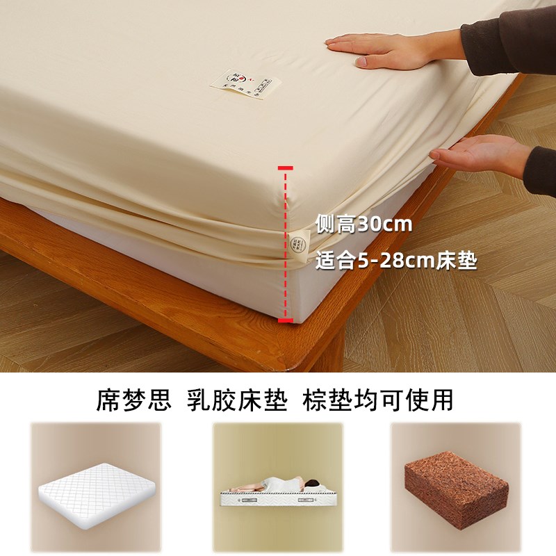 A类床笠床罩单件席梦思床垫保护套防尘罩水洗棉工艺非纯棉全棉