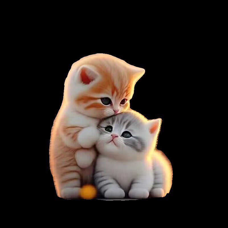 猫咪贴纸卡通萌宠玻璃防水瓷砖贴画卧室房间墙壁装饰画墙洞遮挡贴