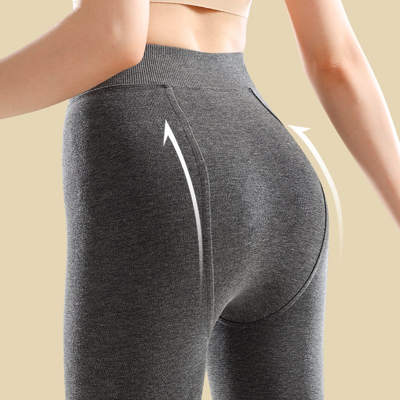 平板棉灰色连裤袜春秋款女不掉档大码加肥加大显瘦打底裤加绒加厚