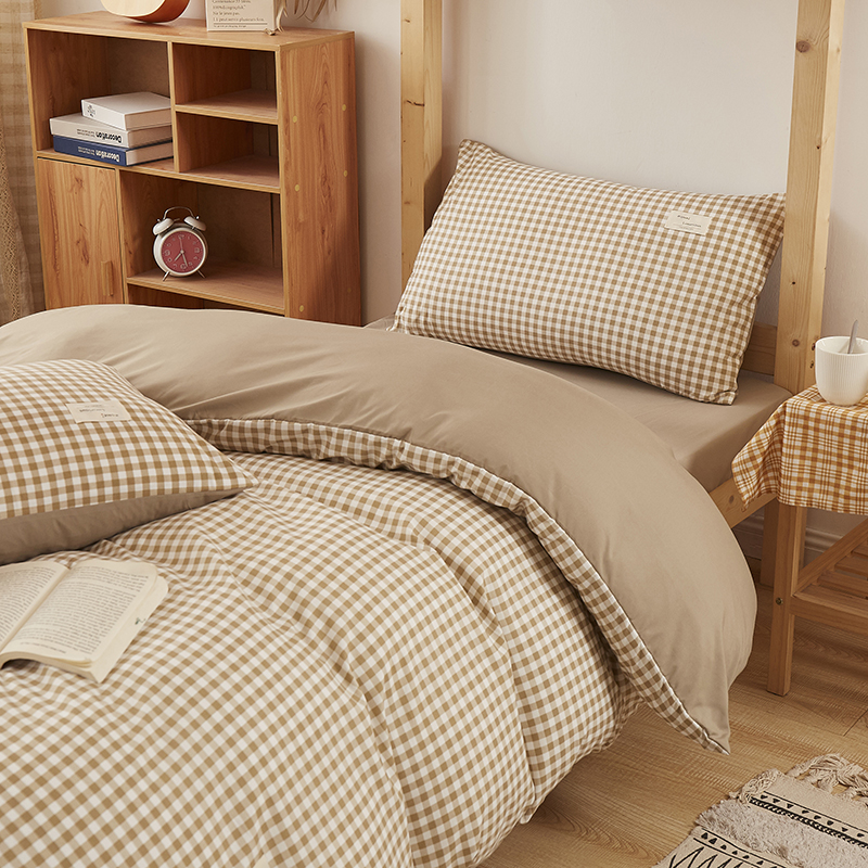 全套棉被学生宿舍单人被子一整套床单套装通用多件床上用品三四件