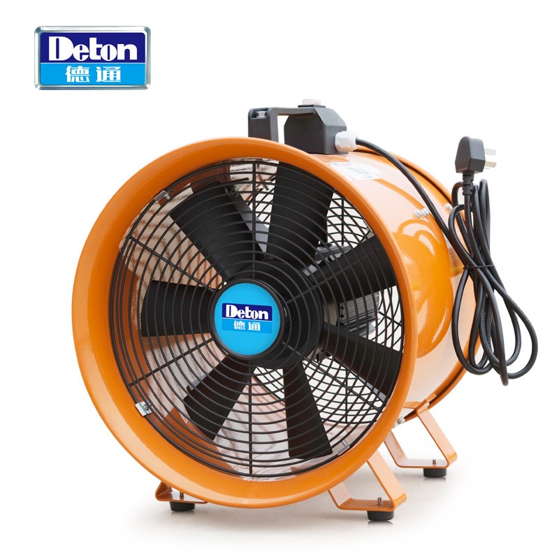 德通手提式轴流风机工业移动式管道抽风机通风机排风扇换气扇