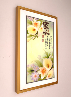 led壁画灯装饰画超薄过道客厅卧室床头创意长方形中式墙壁灯带画