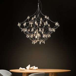 意大利设计师款 水晶吊灯现代轻奢酒店别墅客厅餐厅灯店铺家用灯具
