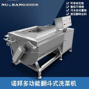 丝瓜片清洗去杂质清洗机 蒲菜清洗设备 全自动翻斗式 倒料清洗机