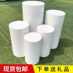 新款 饰摆件蛋糕台圆桌 婚庆道具铁艺圆柱体甜品台婚礼迎宾区布置装