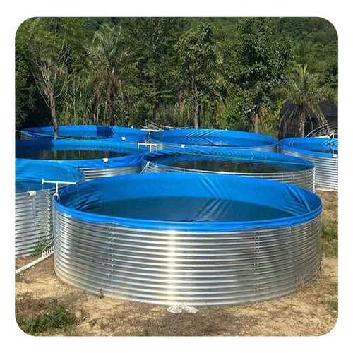 养殖加厚蓄水池镀锌板帆布鱼池圆形户外高密度metaltank水箱酒桶