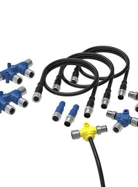 船用防水连接器M12 5P公母对接航空插头-m12-A-5芯NMEA2000接头