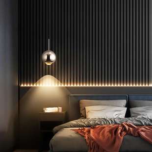 可升降可伸缩2024网红现代简约感房间卧室床头吊线小吊灯