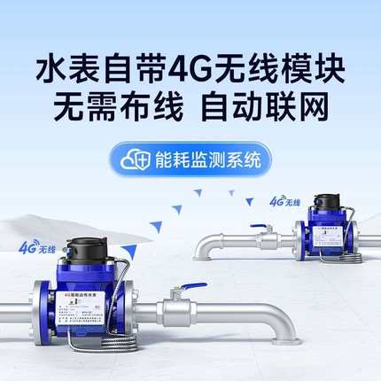 工业大口径智能水表 4G/NB无线远传水表 法兰水表DN50/100赠系统