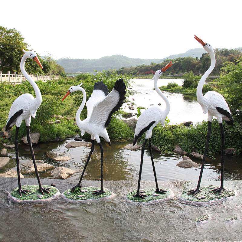 户外仿真白鹭摆件玻璃钢庭院花园林动物仙鹤雕塑水池鸟类造景装饰,家居饰品,户外/庭院摆件,淘宝优惠券,粉丝福利购,淘宝优惠卷
