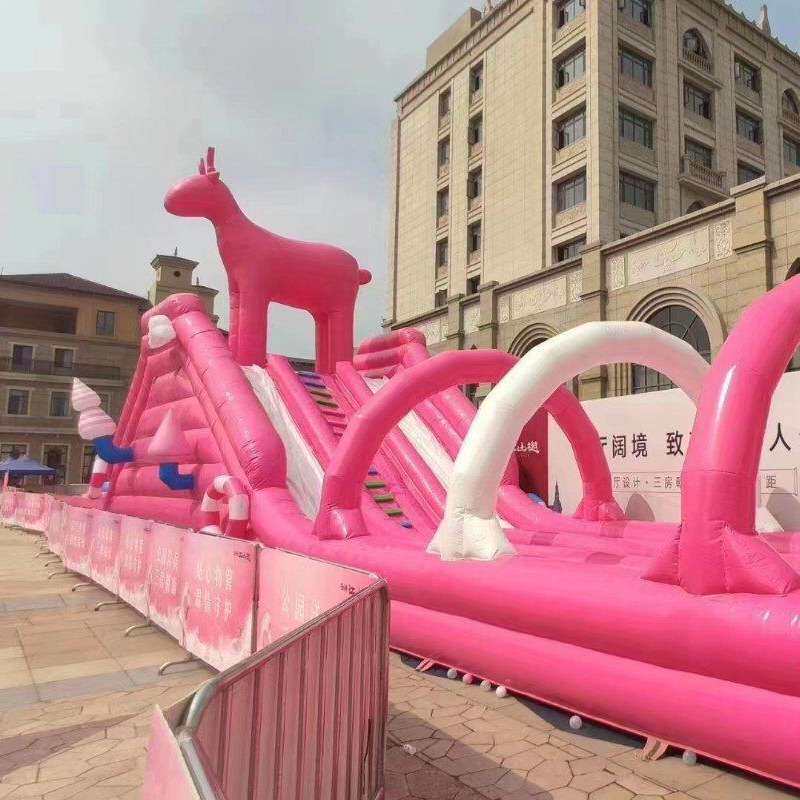 户外儿童大型充气水上乐园新款水滑梯乐园水上蹦蹦床水世界乐园