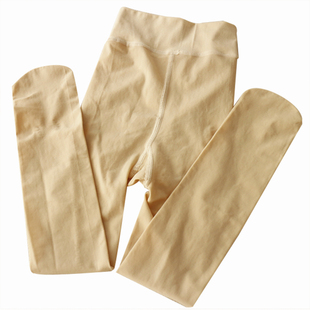 儿童连裤袜肉色肤色跳舞夏季薄款练功白色打底钢丝V袜女童舞蹈袜