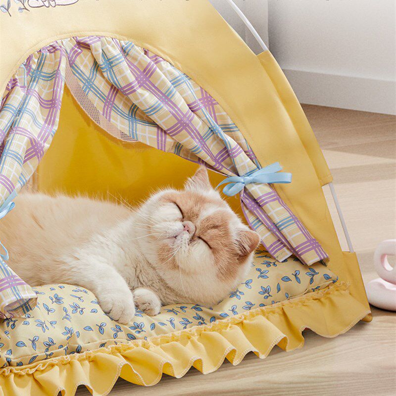 猫窝帐篷四季通用可拆洗封u闭式别墅房子安全感狗狗睡觉用宠物夏