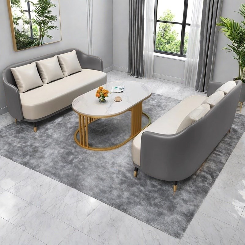 酒店商务接待沙发休息区美容院会客售楼处办O公室休闲洽谈桌椅组