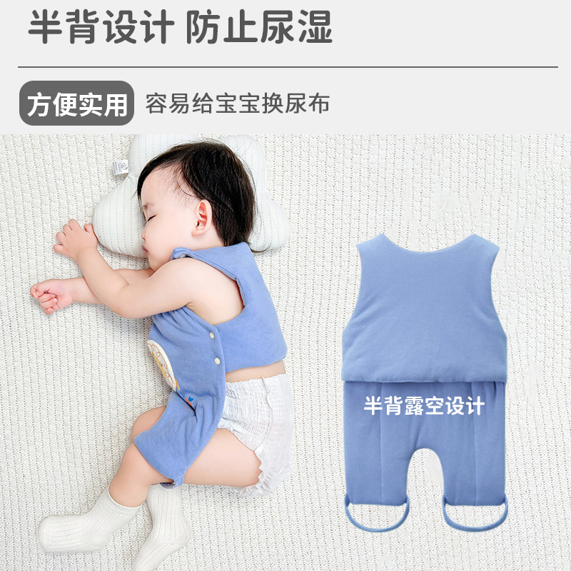 新生婴儿纯棉小肚兜秋冬季夹棉加厚护G肚子神器睡觉防着凉肚围背