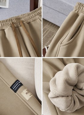 特大码2024冬季高腰防风保暖长裤胖mGm300斤宽松加绒休闲收脚裤女