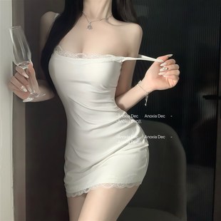 可外穿睡裙 性感蕾丝花A边吊带连衣裙辣妹夏季 DEC 纯欲天花板