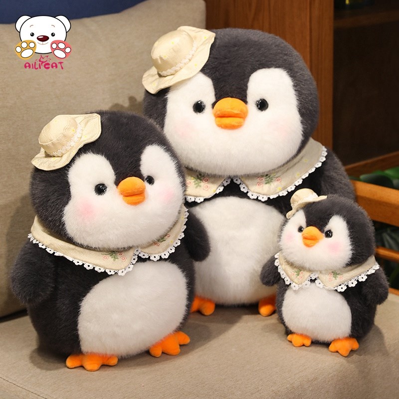 可爱小企鹅玩偶睡觉抱枕女生礼物布娃娃儿L童抱睡公仔安抚毛绒玩