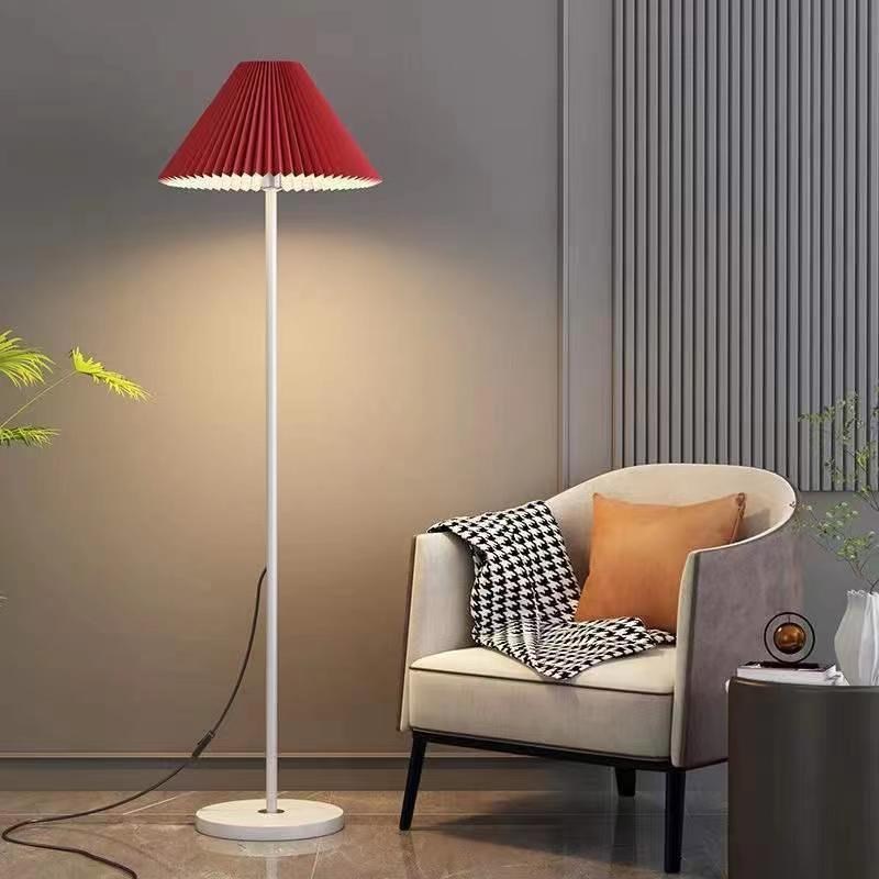 装饰百褶落地灯i卧室客厅法式氛围法美式复古中古沙发立式装饰台