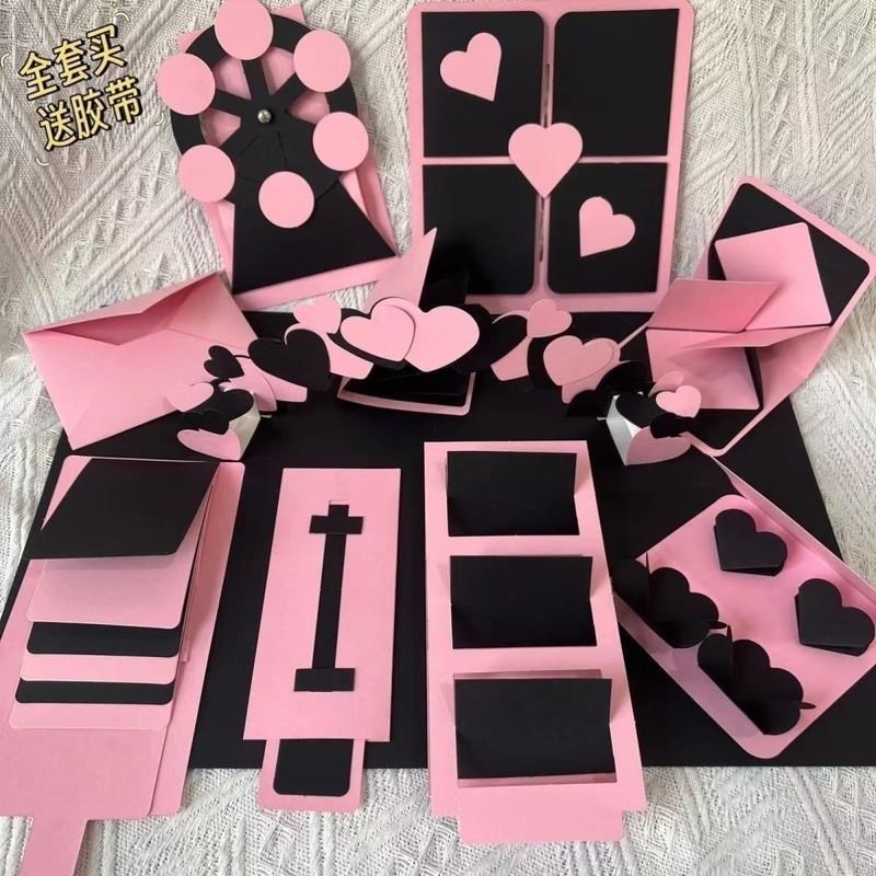 风琴本机关手风琴折叠本风情本立体书diy手O工情侣礼物半成品材料