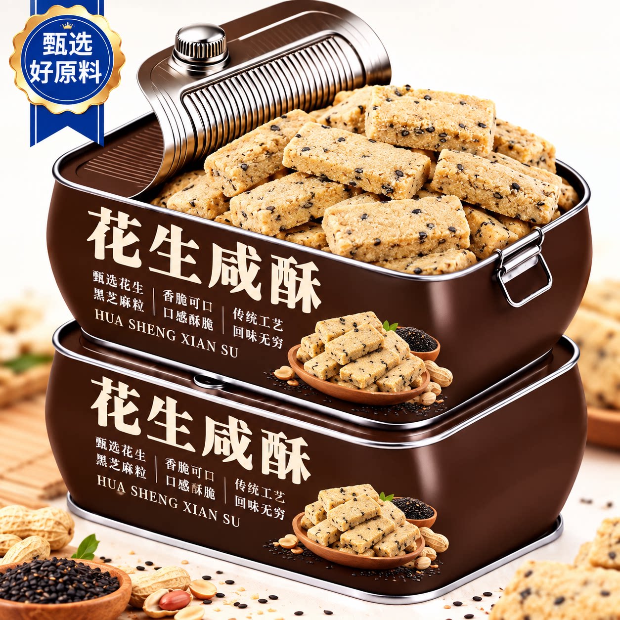 闽南特产花生咸酥古早味咸甜交织入口即化糕点解馋休闲零食旗舰店