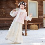 女童汉服冬季加厚2025新款古装改良超仙拜年服国风儿童保暖唐装