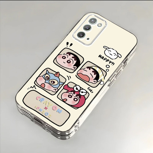 四宫格小新适用于三星Note20手机壳Note20Ultra新款SM-N970F全包防摔保护套Galaxy搞怪男女透明ins风专用外壳