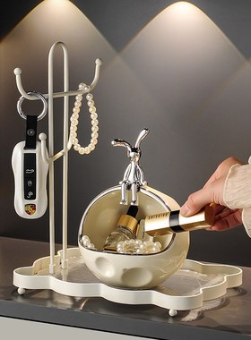 入户进门口鞋柜钥匙收纳玄关摆件收纳盒高档高级感