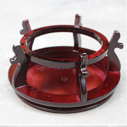 木质高脚底座鱼缸花瓶工艺品木座圆形底托大号装饰摆件陶瓷摆件