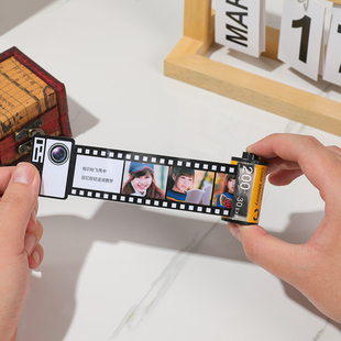 胶卷相册复古记忆时光情侣书diy生日礼物女周年纪念日照片定制作