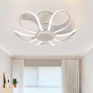 卧室风扇灯创意简约餐厅主卧房间吊扇灯具家用一体电扇吸顶灯
