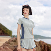 游泳馆专用新款 2024新款 游泳衣学生中性风大码 泳衣微胖女孩分体式