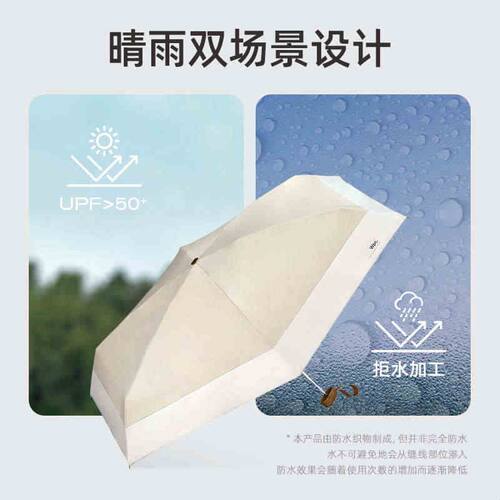 wpc防晒伞迷你黑胶防紫外线遮阳伞小巧便携五折口袋伞晴雨两用女