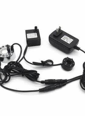 假山流水喷雾雾化器水泵水泵循环雾化一体机茶盘鱼缸盆景流水喷雾