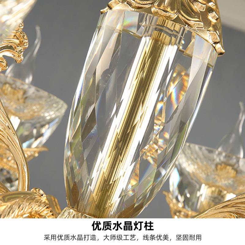 欧式轻奢水晶吊灯酒店大堂别墅复式楼大灯高档奢华客厅餐厅卧室灯