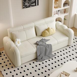 奶风沙无品牌 发床床折叠两用小户型能客厅猫爪皮多油功储物伸缩