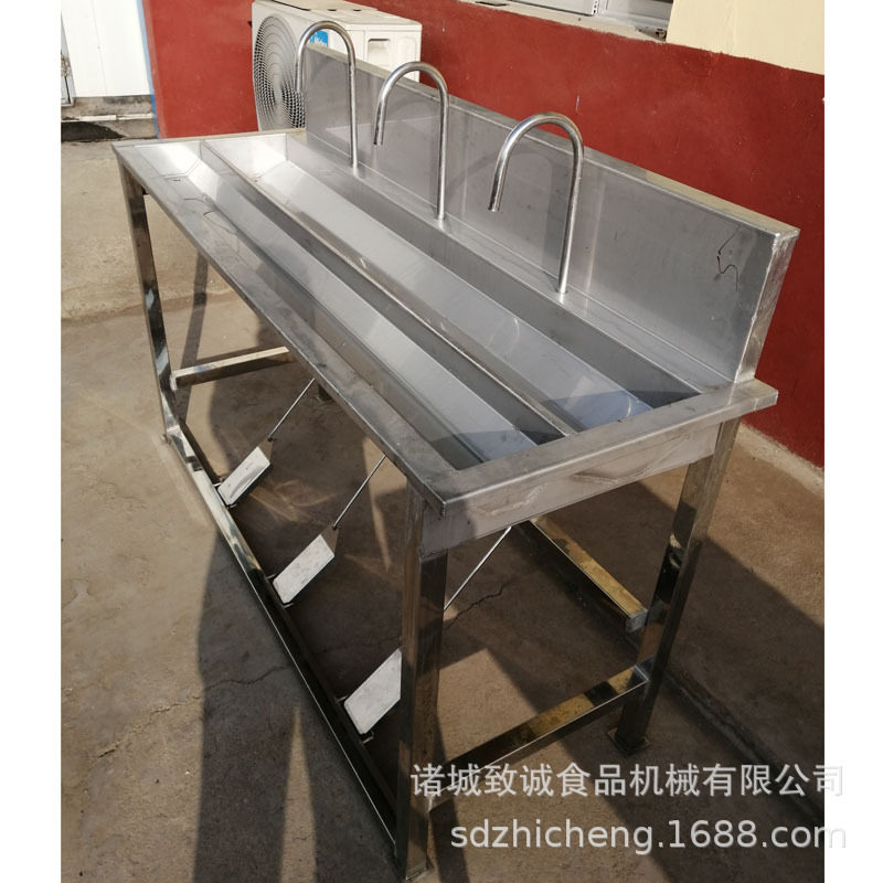 脚踏式洗手消毒池 污染物浸泡清洗池 直供不锈钢清洗浸泡池