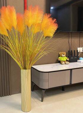 加密苇花厅摆装饰水草室件内落芦地橱窗75938摆设芦苇假客花束