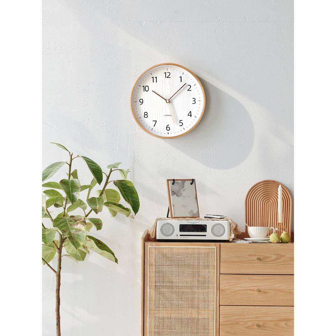 ?式挂钟石挂钟客厅家用简约时英钟日现代Fhmuqzxq原木风墙钟表静,家居饰品,挂钟,淘宝优惠券,粉丝福利购,淘宝优惠卷