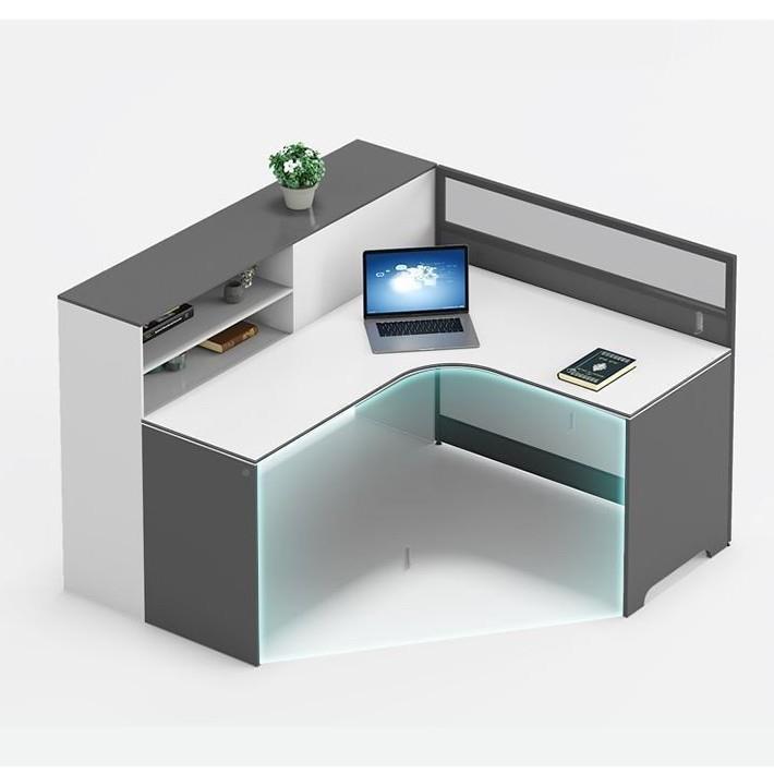 办公桌椅合现代简约职财DBZ务桌员桌组十字型拐公角屏风办桌4人6