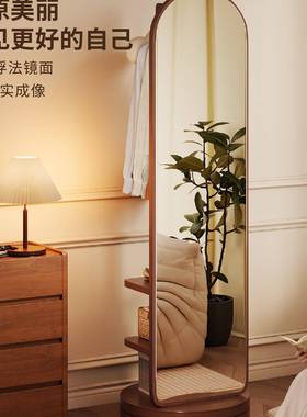 全身落地家用女生30289卧室衣可旋转移动试衣镜镜子挂衣镜帽架一